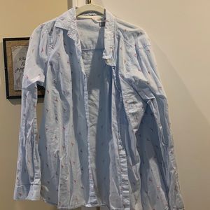 Old Navy Flamingo print button down